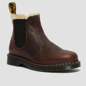 Dr. Martens Dark Brown Leather Ankle Boots